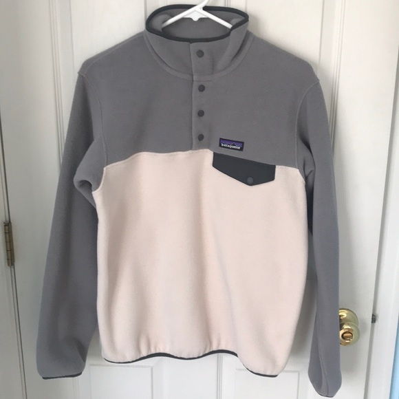 Patagonia Jackets & Blazers - Patagonia Synchilla Pullover Grey & White